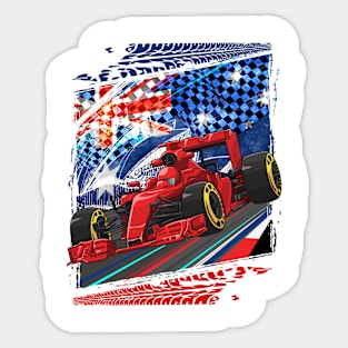 Formula Australia Racing Circuit Car Map Grand Prix Race Sticker